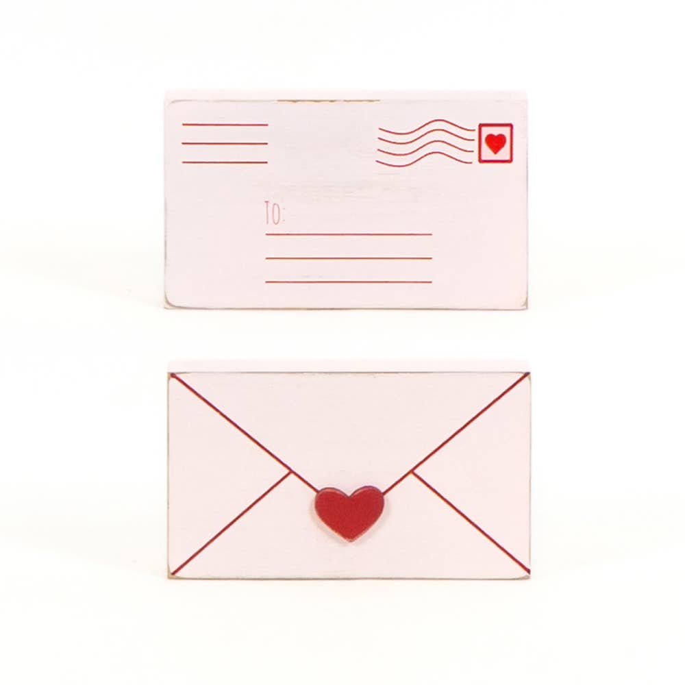 Chunky Wood Valentine Letter 5x3x1