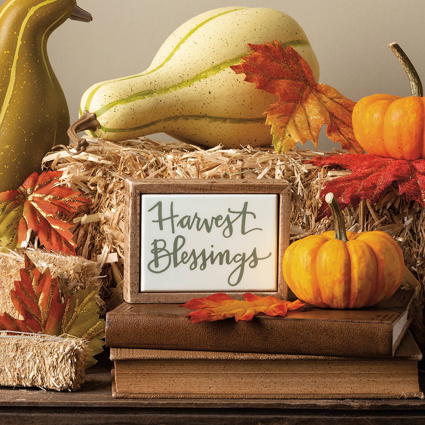 Harvest Blessings Box Sign Mini