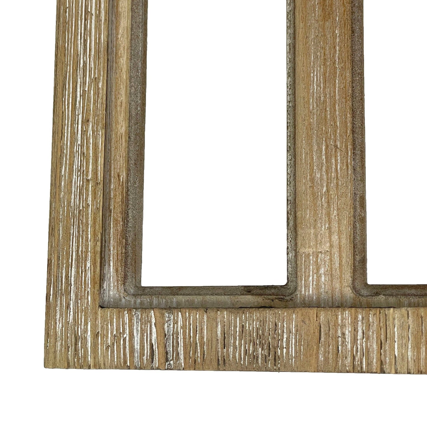Set of 2 Washed Wood Gothic Arch Window Frame Wall Hangings : Black