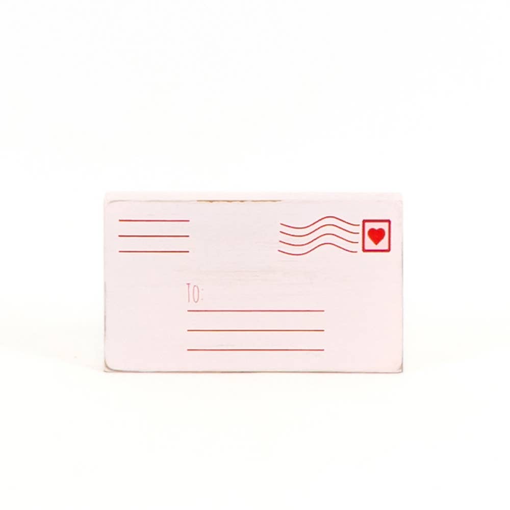 Chunky Wood Valentine Letter 5x3x1