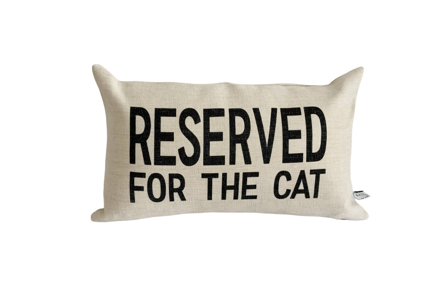 Reserved for the Cat Pillow: PILLOW COVER WITH FAUX DOWN INSERT