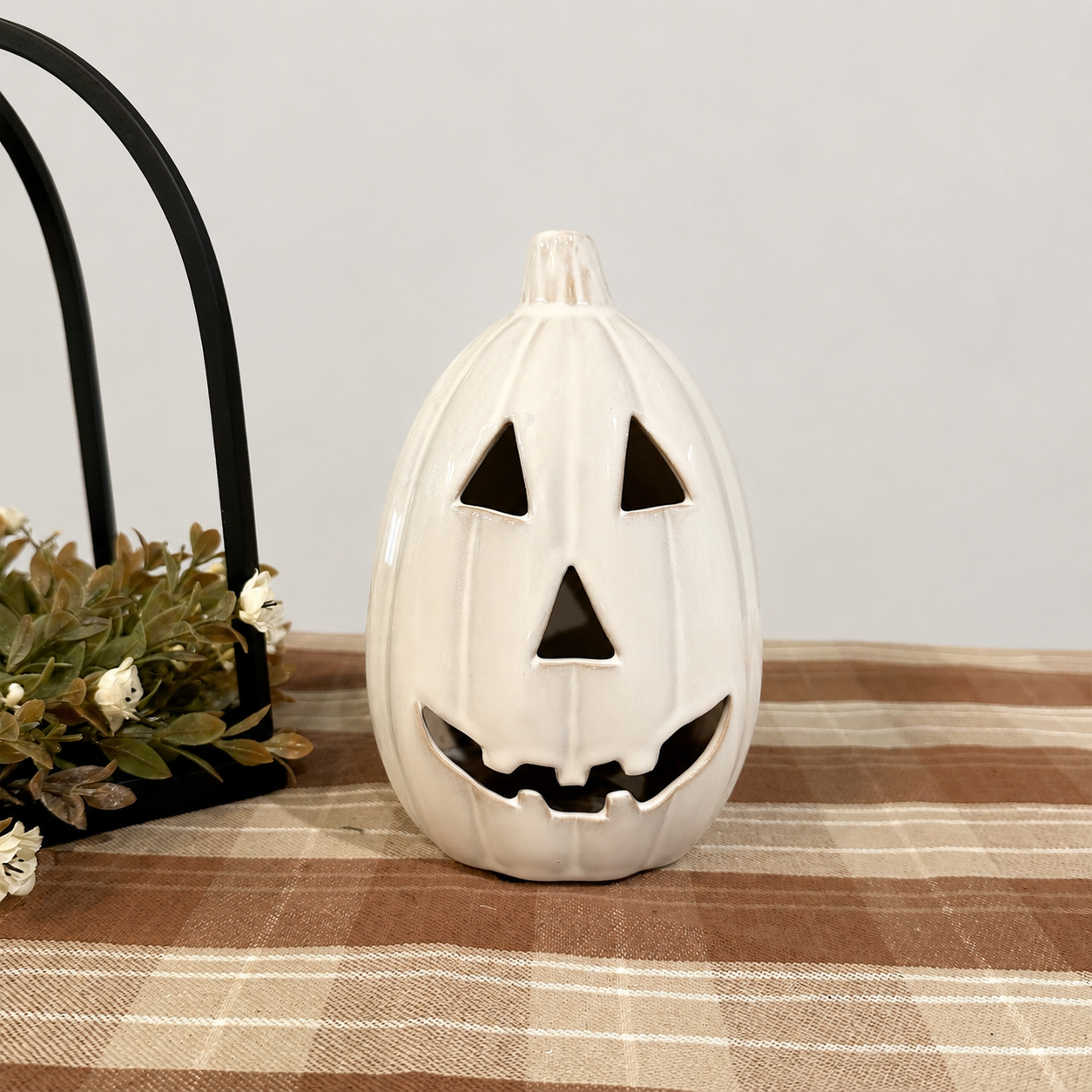 Tall Ceramic Jack-O-Lantern