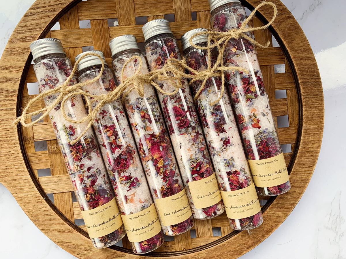 Large Test Tube Bath Salts: Rose & Lavender