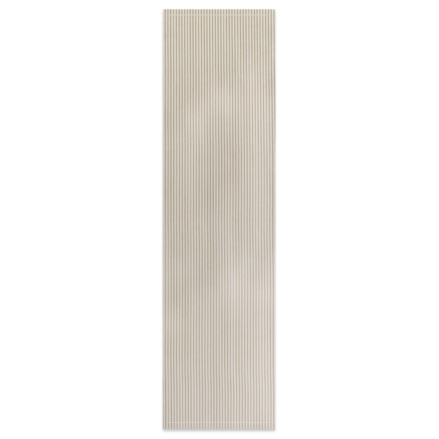 Ticking Stripe 20x54 Tan White Cotton Table Runner