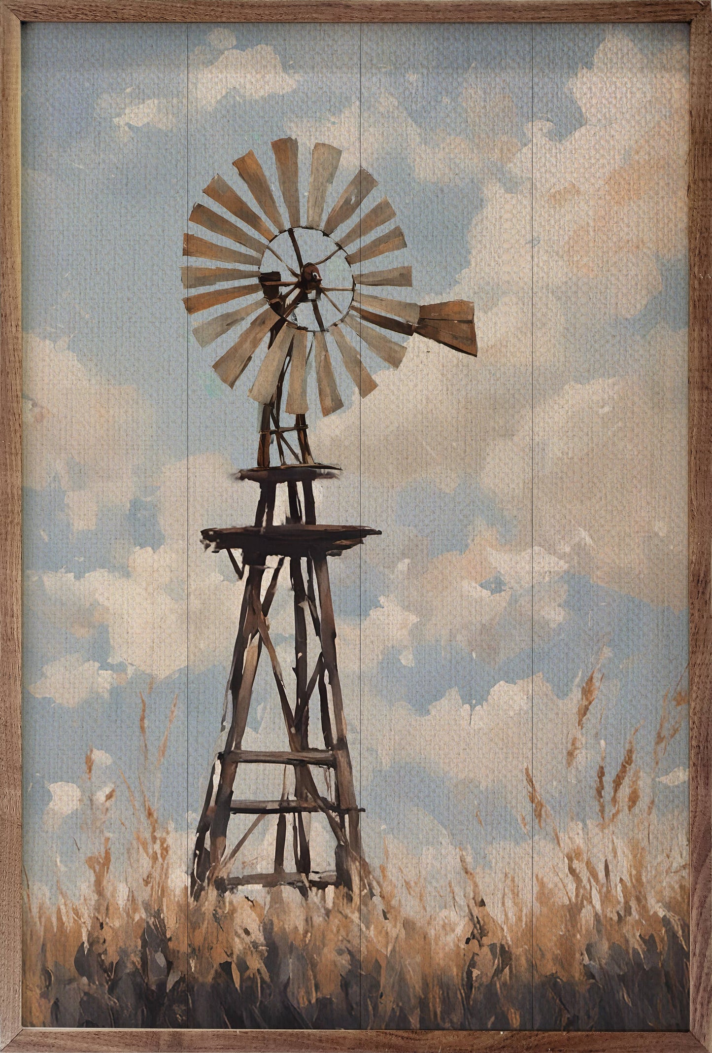 Windmill In Sunny Field: 24x36