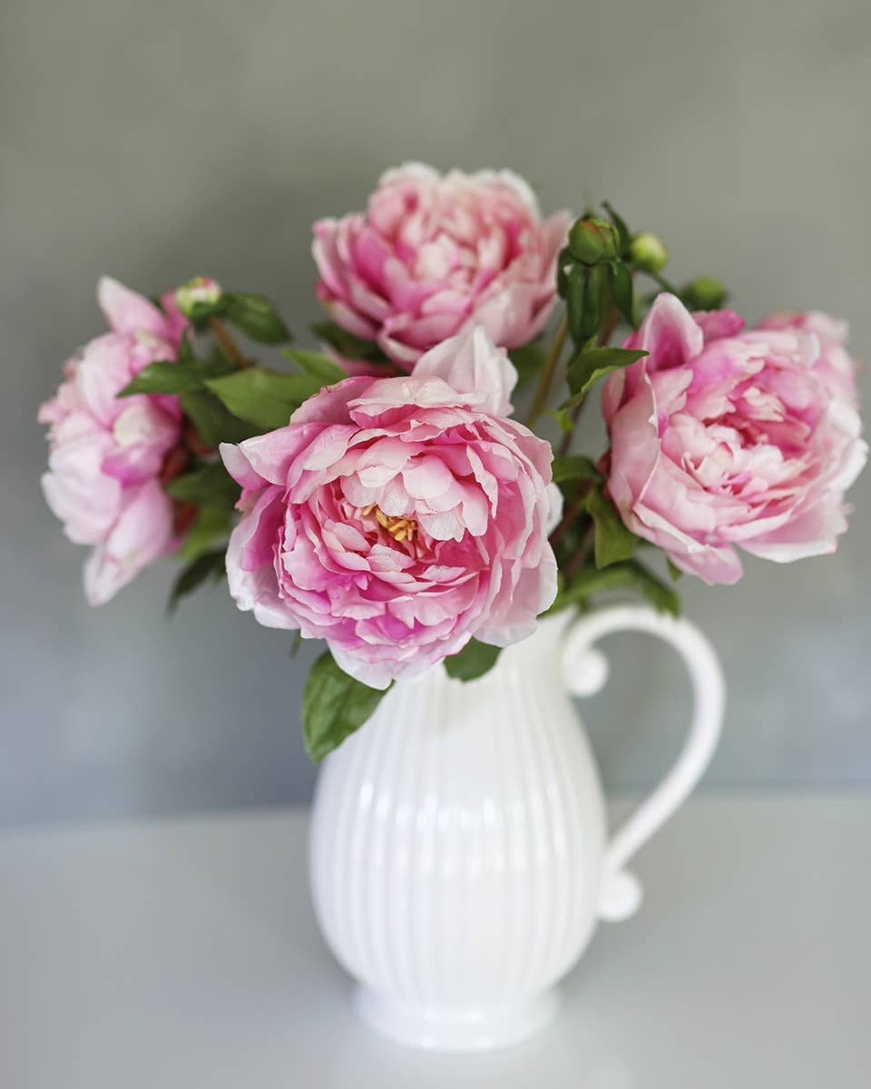 Pink Faux Peony 19.5"