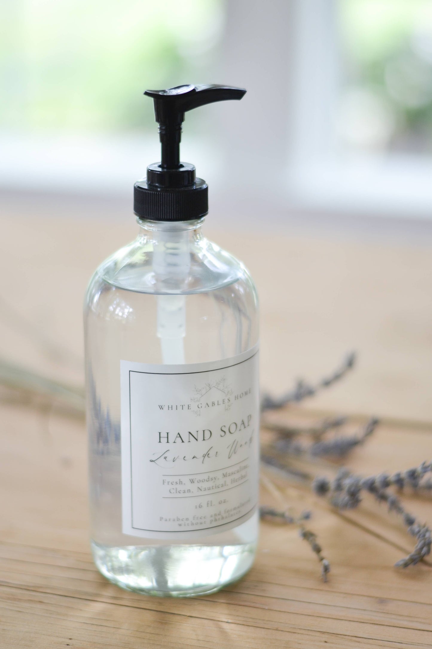 Lavender Woods Hand Soap In Glass Jar | Made In USA