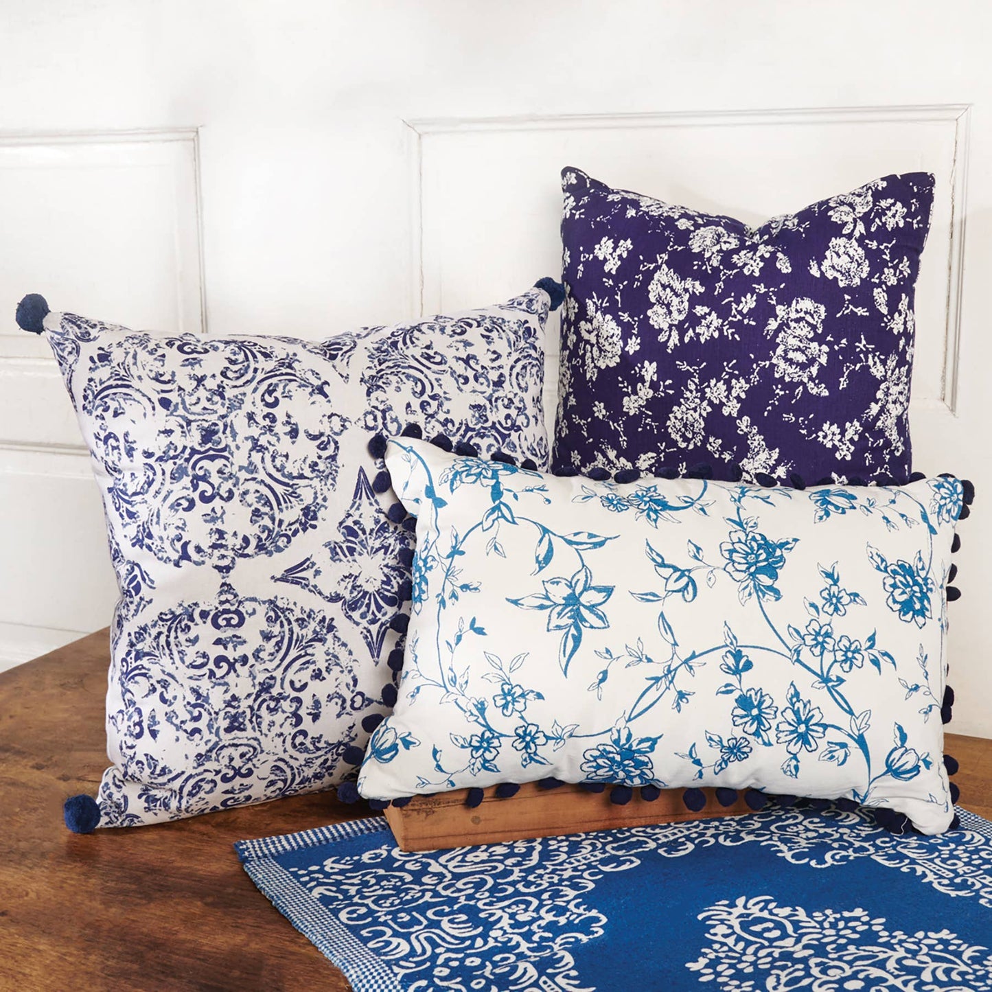 Indigo Watercolor Pillow