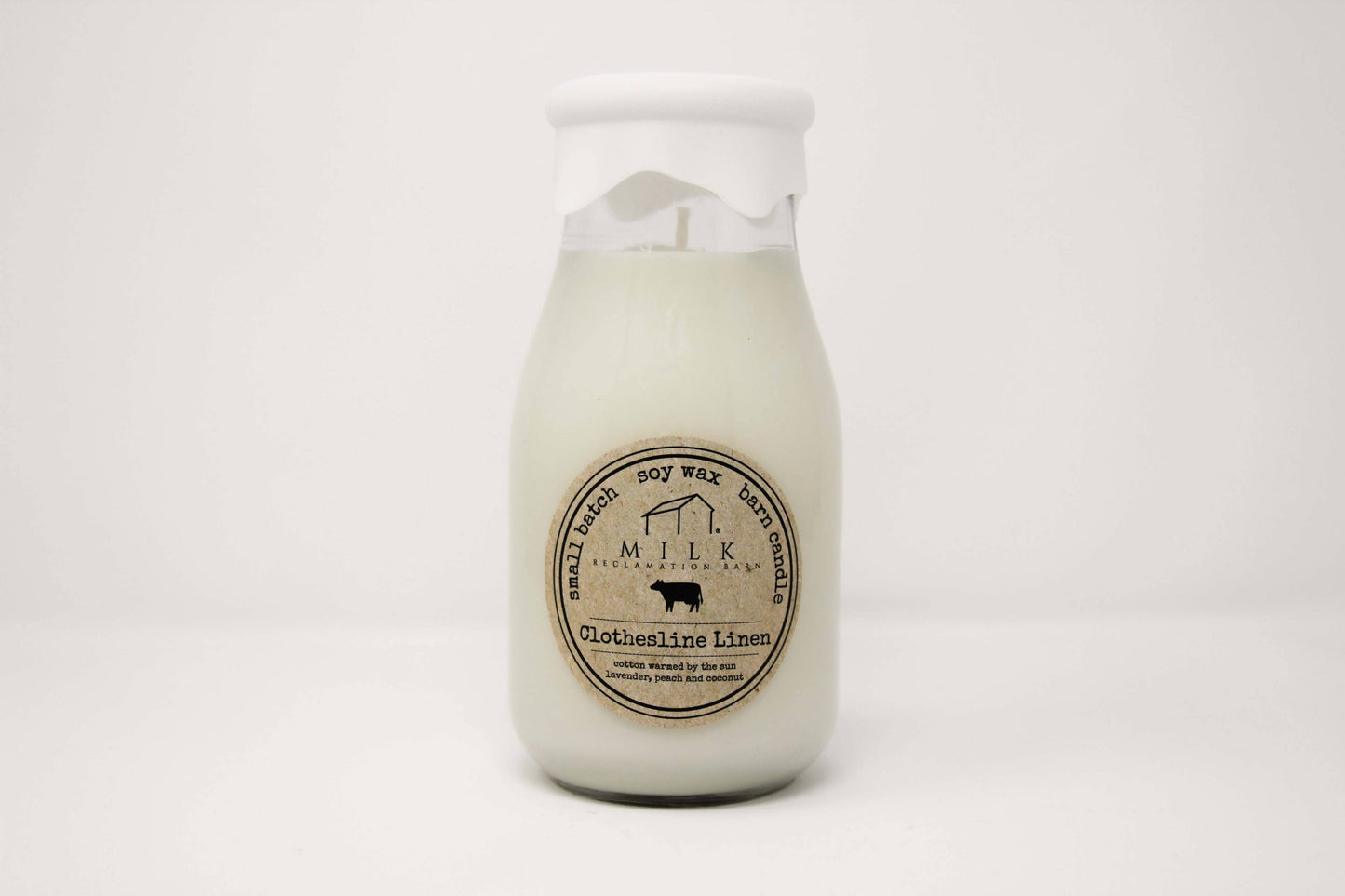 Milk Bottle Candle Clothesline Linen