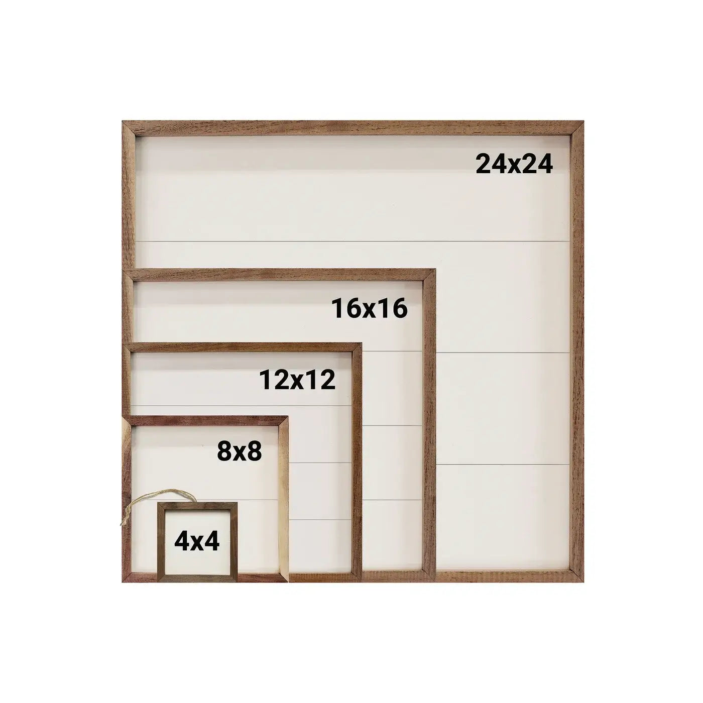 Easter Blessings Greenery White: 8 x 8 x 1.5