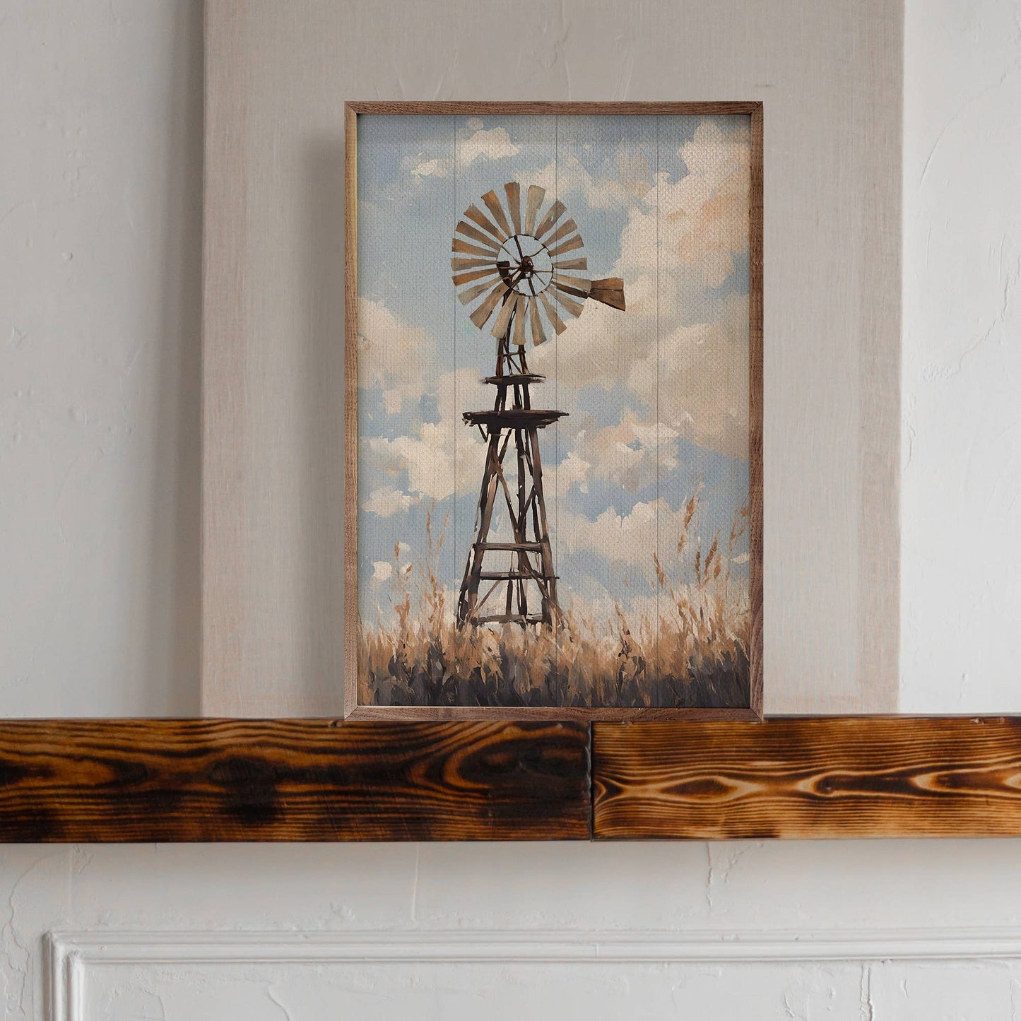 Windmill In Sunny Field: 24x36