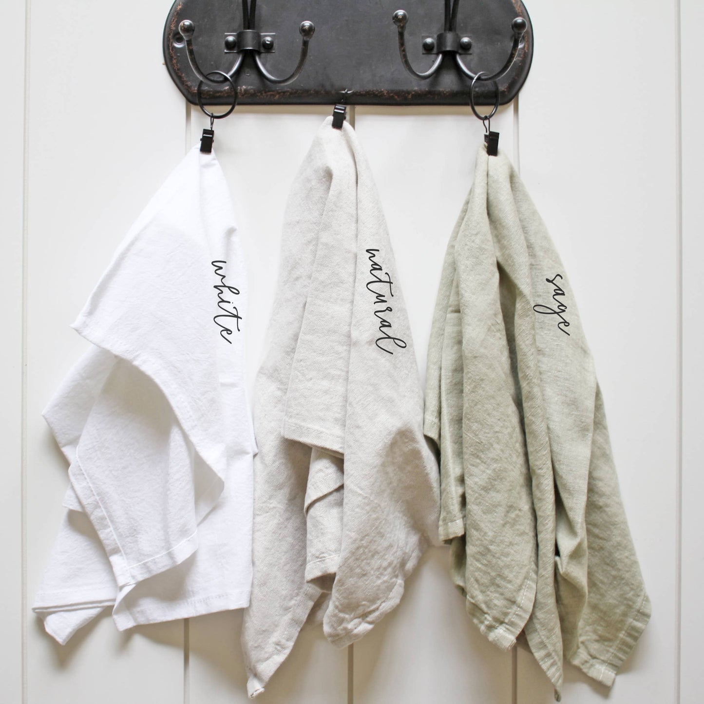 Vintage Oranges Kitchen Tea Towel: White • 100% Cotton