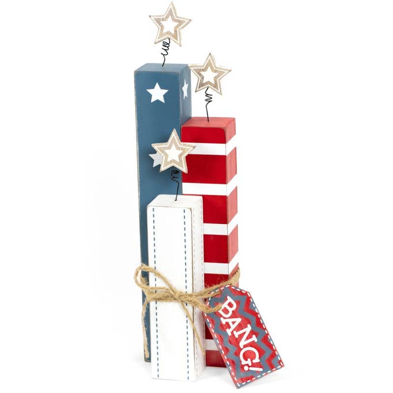 Americana Fireworks - 4x17 wood