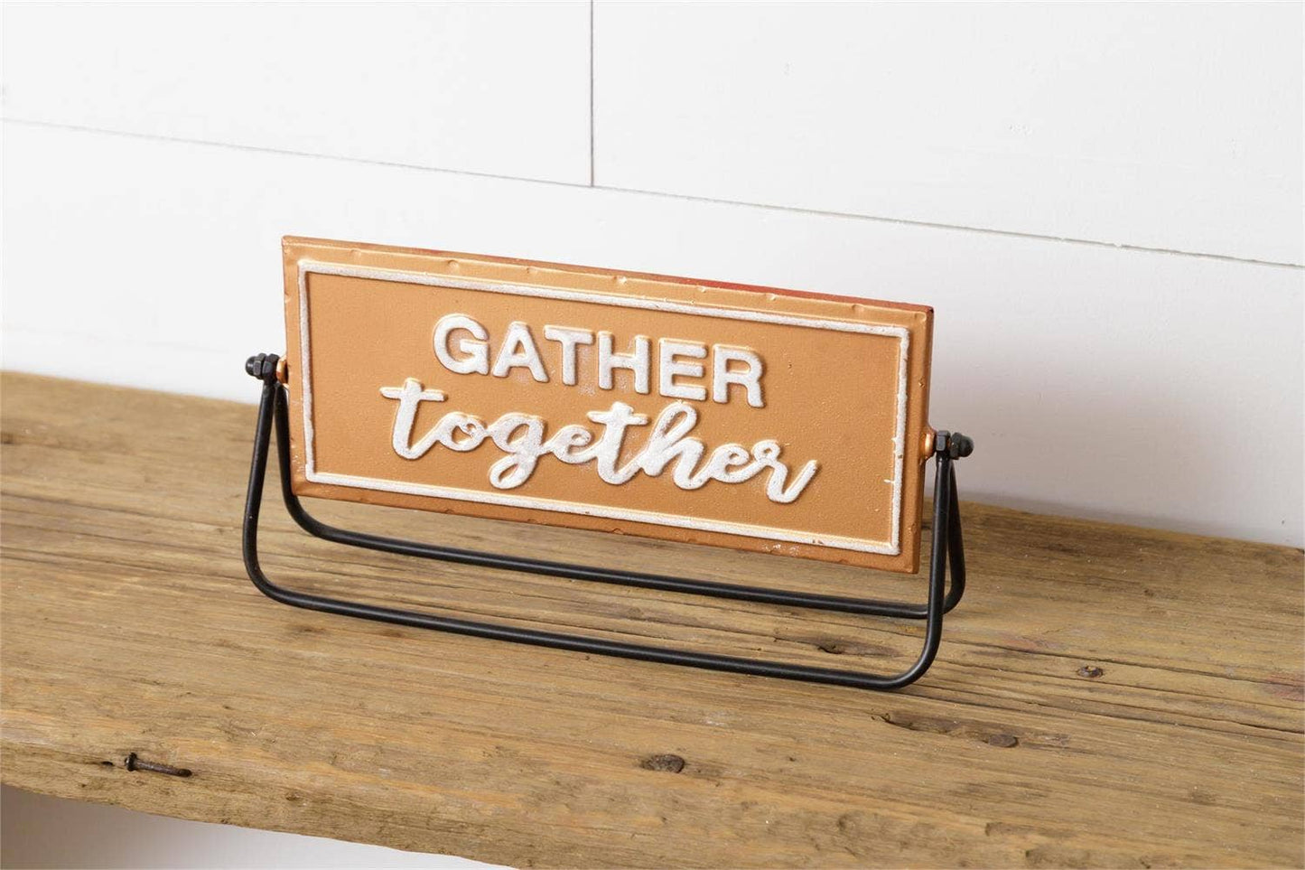 Two-Sided Metal Sign - Merry Christmas, Gather
