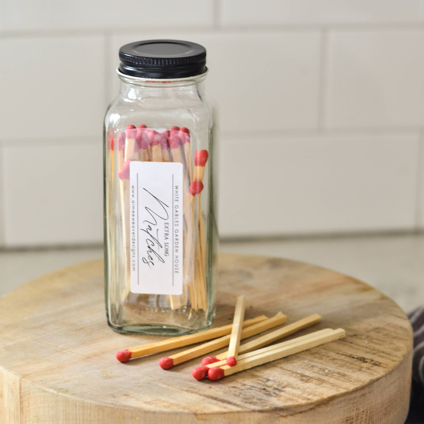 Glass Jar With Matches