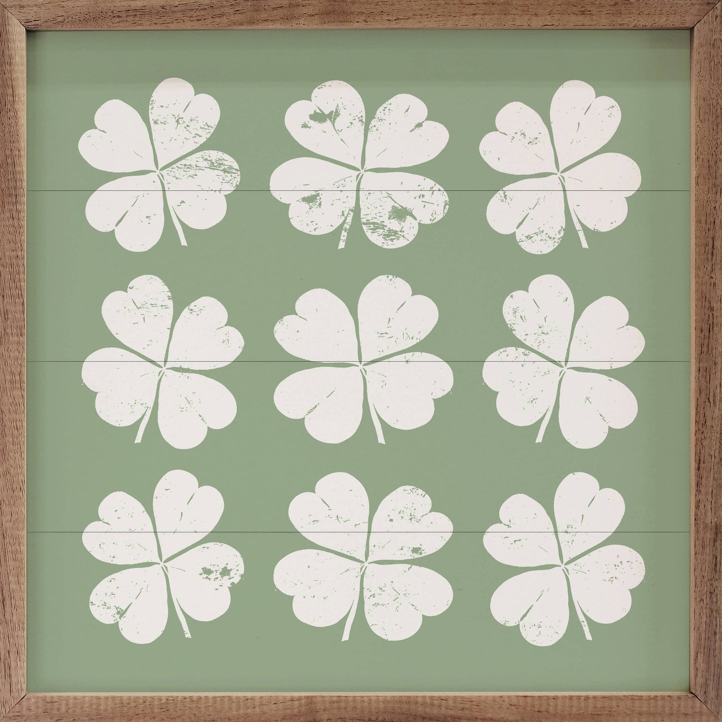 Nine Clovers Green: 8 x 8 x 1.5