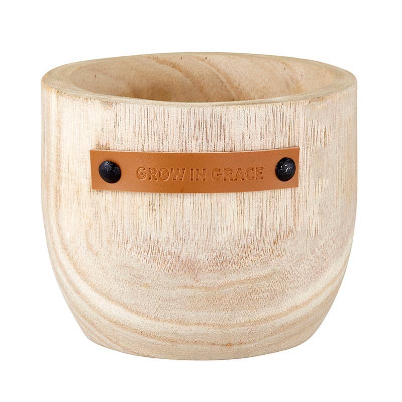 Wood Planter-Grow In Grace