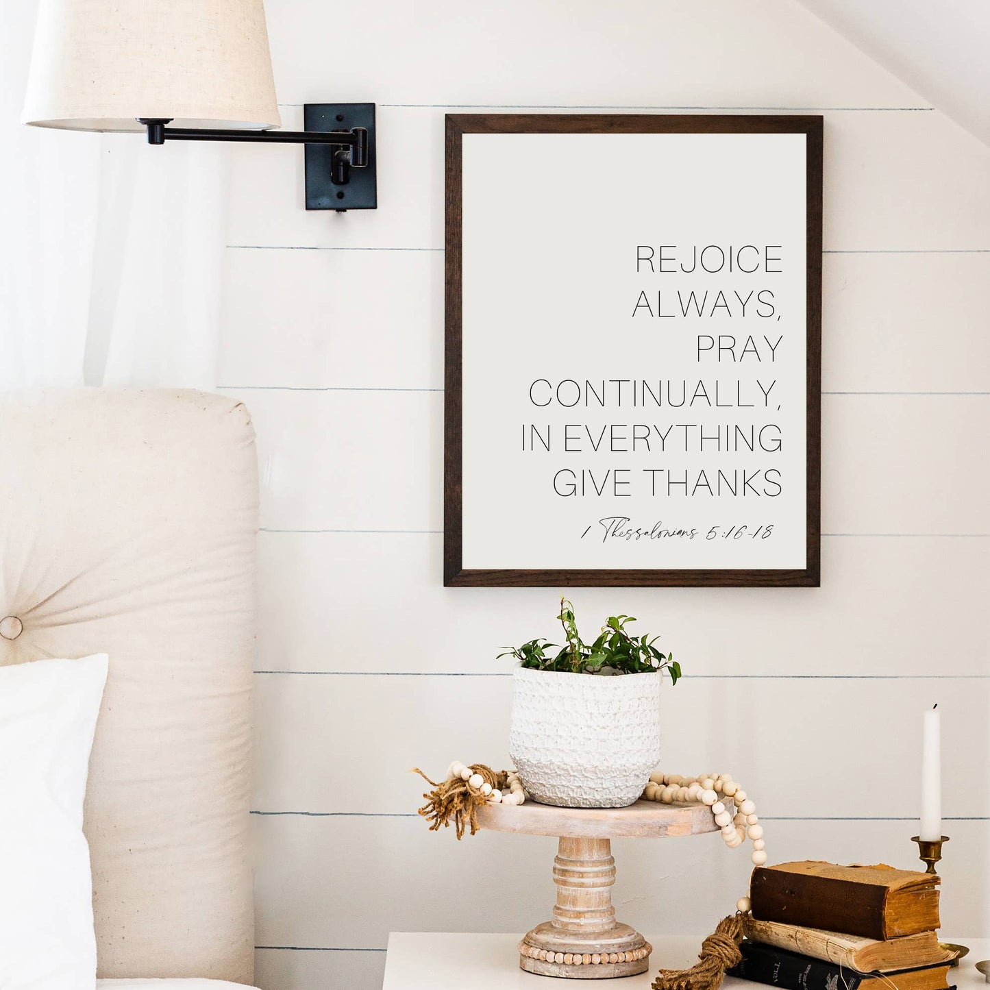 Rejoice Always Scripture Framed Canvas Artwork