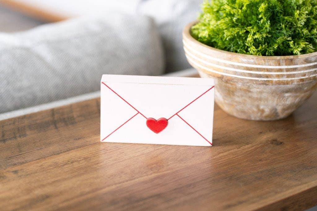 Chunky Wood Valentine Letter 5x3x1