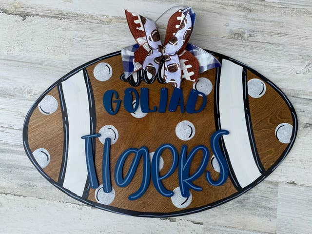 LV Bears Football Team Door Hanger, Wood Hanging sign, School Team