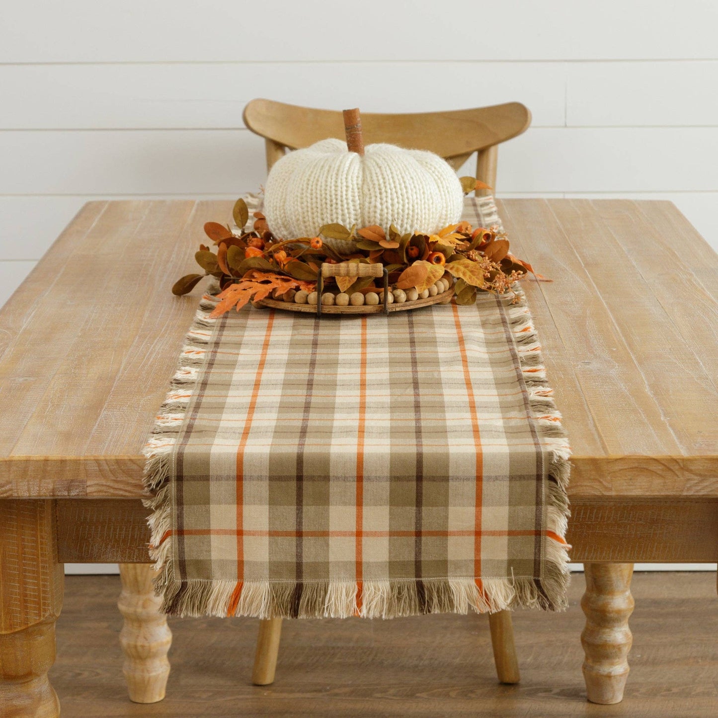Table Runner - Orange And Tan