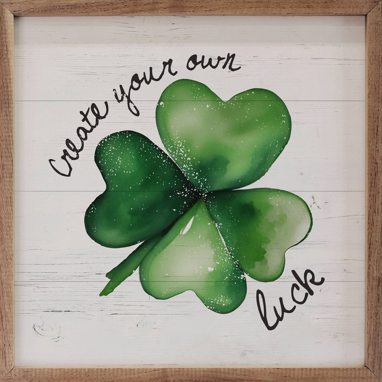 Create Your Own Luck Clover White: 8x8