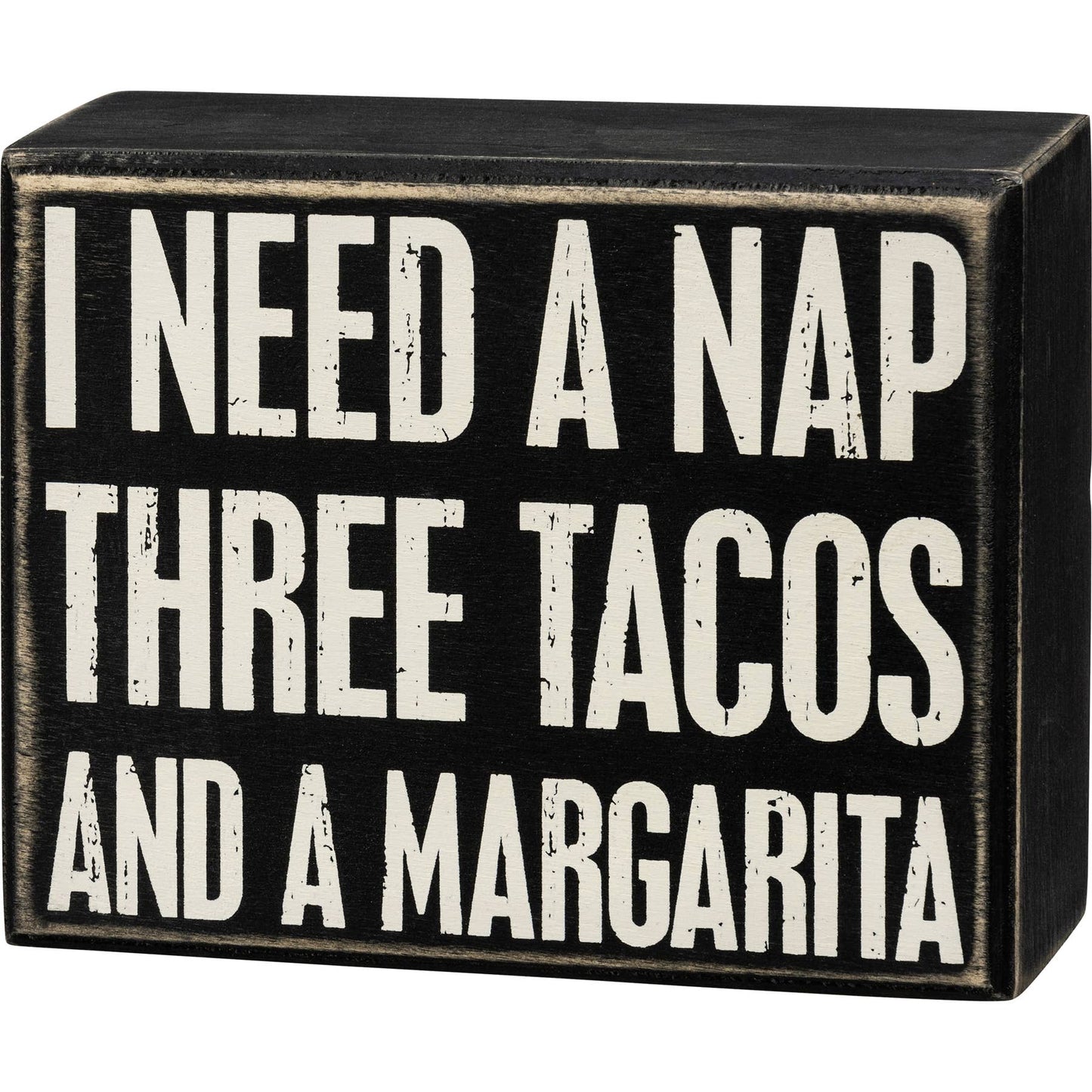 Box Sign - Three Tacos