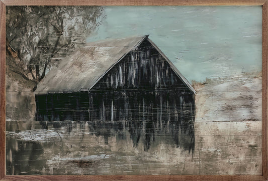 Old Black Barn By Morgan Adams: 24 x 16