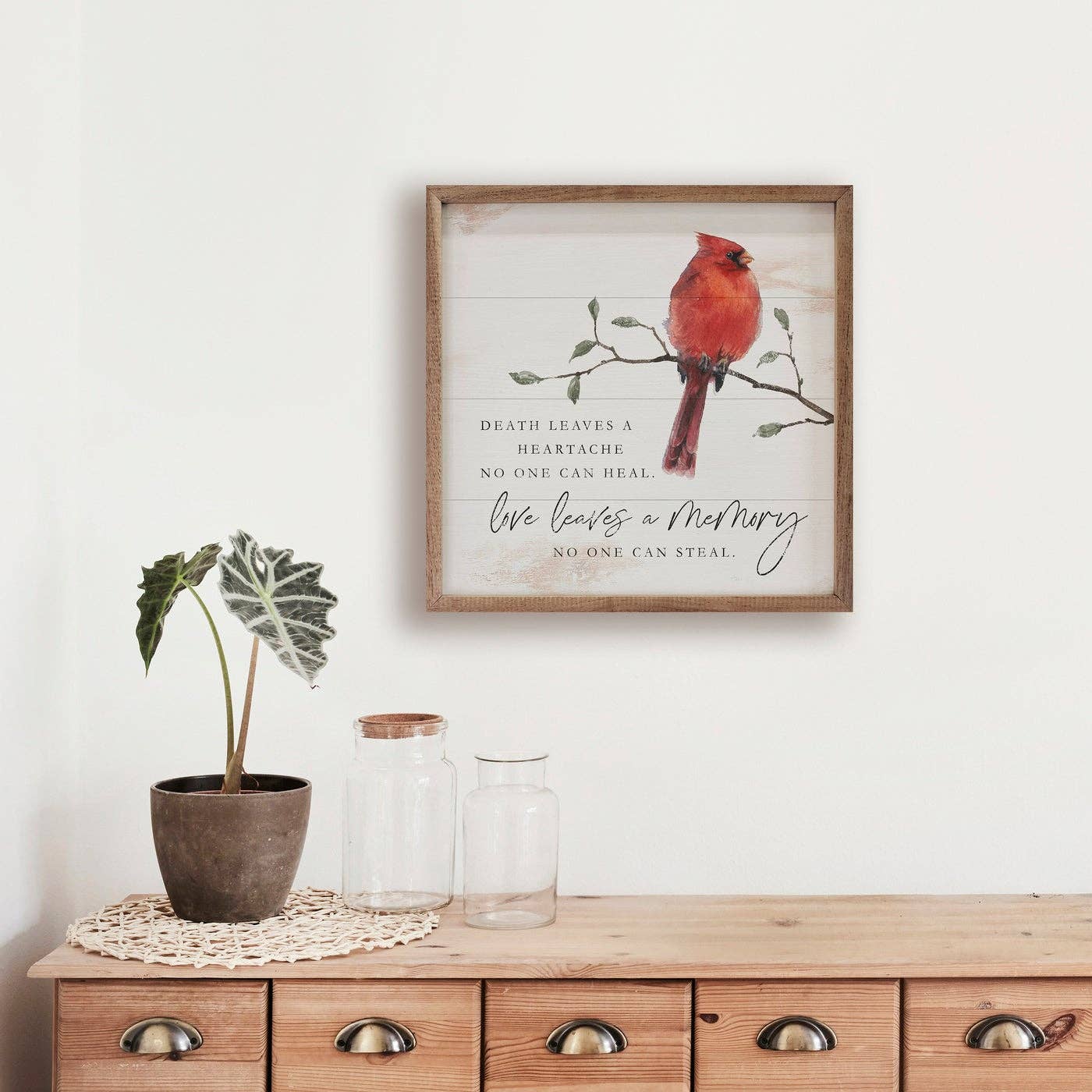 Love Leaves A Memory Whitewash: 12 x 12 x 1.5