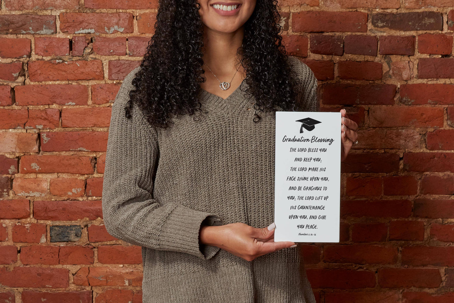 5x10 Wood Block-Graduation Blessing