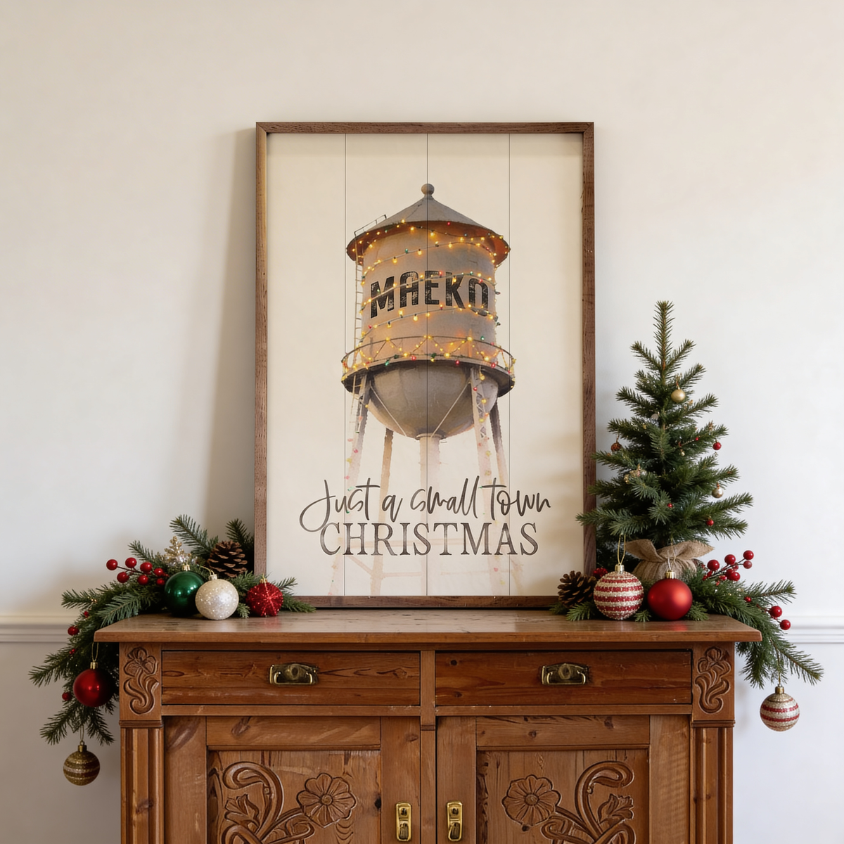Just A Small Town Christmas La Vernia Water Tower: 5x8