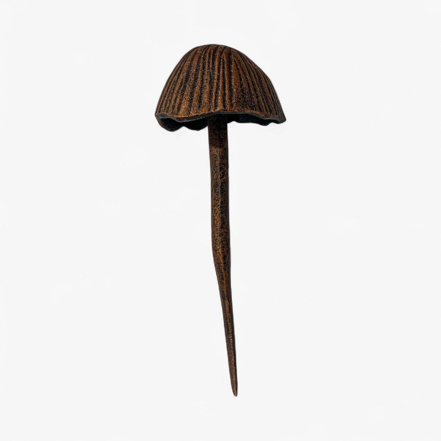 Mushroom Garden Stakes, Set of 2 Aged Copper Finish