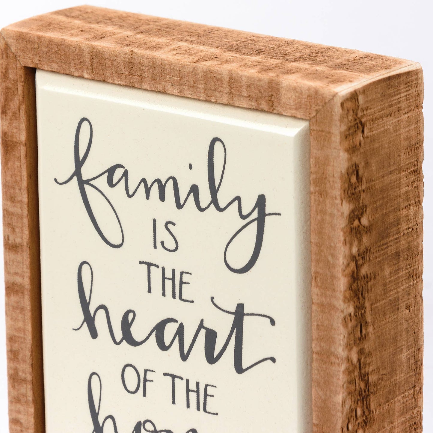Family Is The Heart Of The Home Box Sign Mini