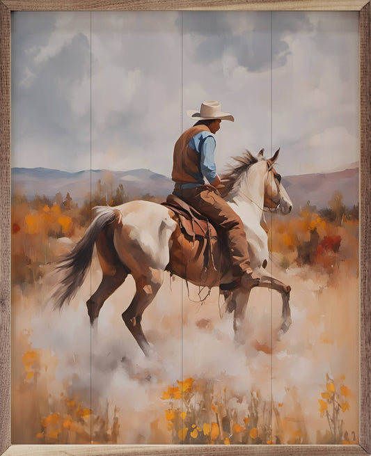 Western Rider: 16 x 20 x 1.5
