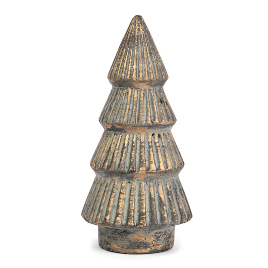 Weathered Gold Cement Christmas Tree Decor