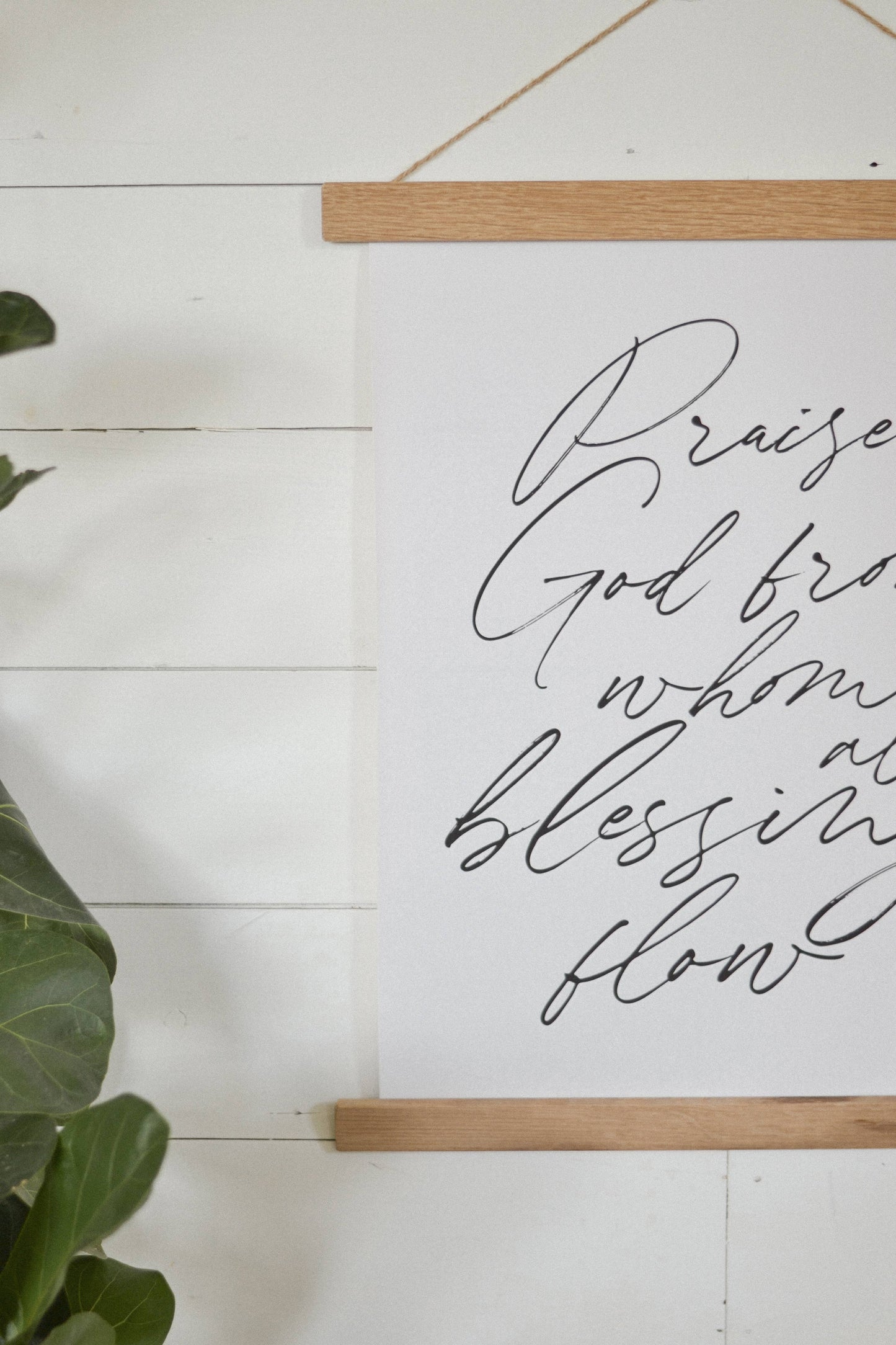 Canvas Wall Hanging-Praise God From Whom All Blessings Flow: 8x10