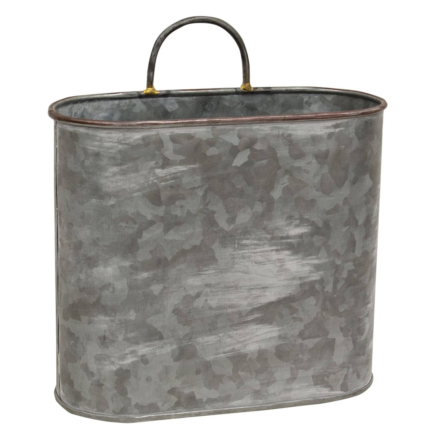3/Set, Galvanized Oval Wall Planters