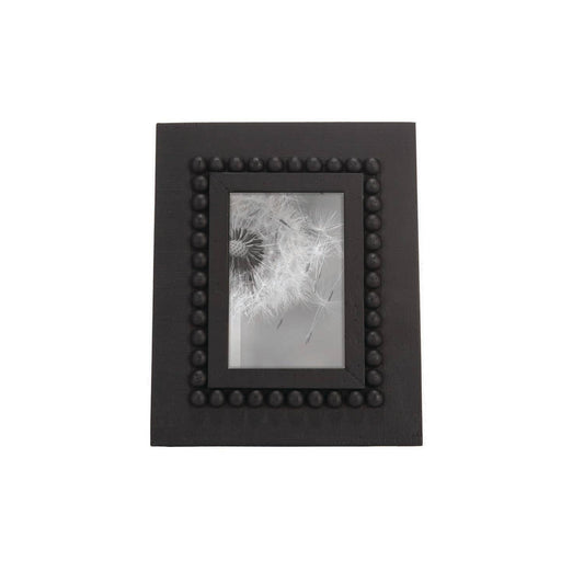GiGi Black 4x6 Photo Beaded Farmhouse Wood Picture Frame