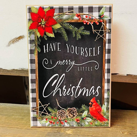 Chalkboard Christmas Block