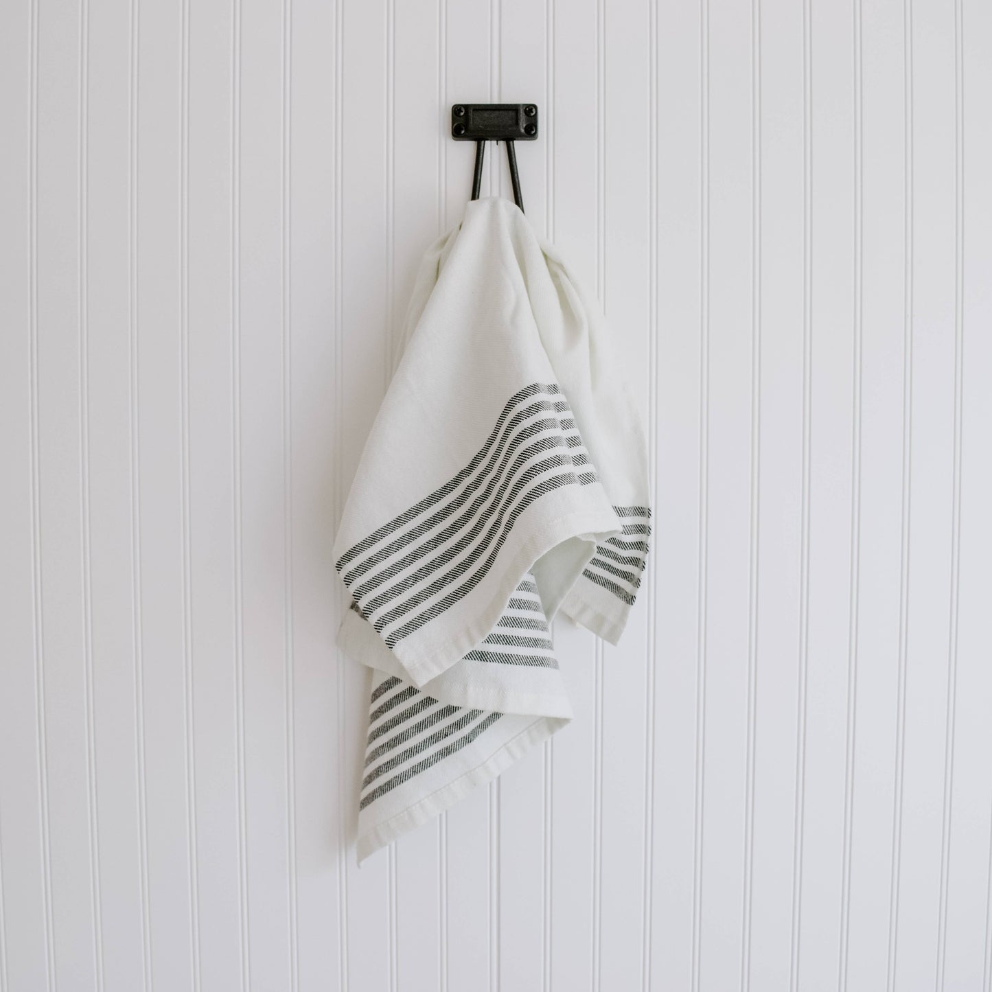 Striped 100% Cotton Hand Towel, 6 Black Stripes