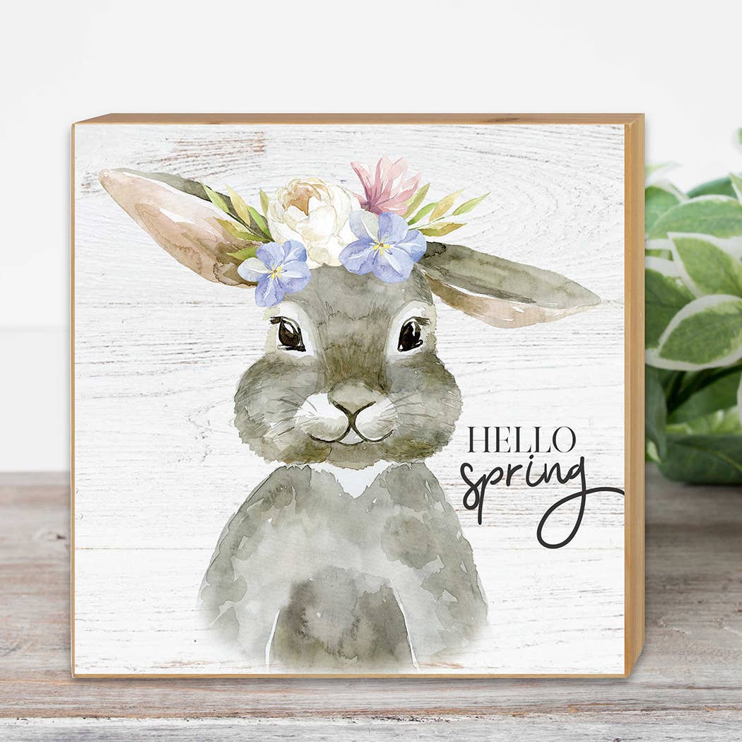 5x5 Hello Spring Easter Bunny Block