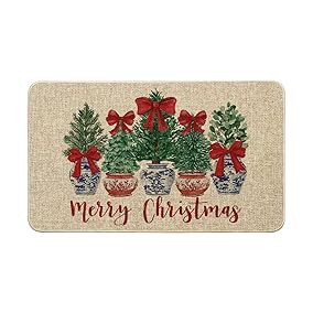 Potted Christmas Tree Doormat