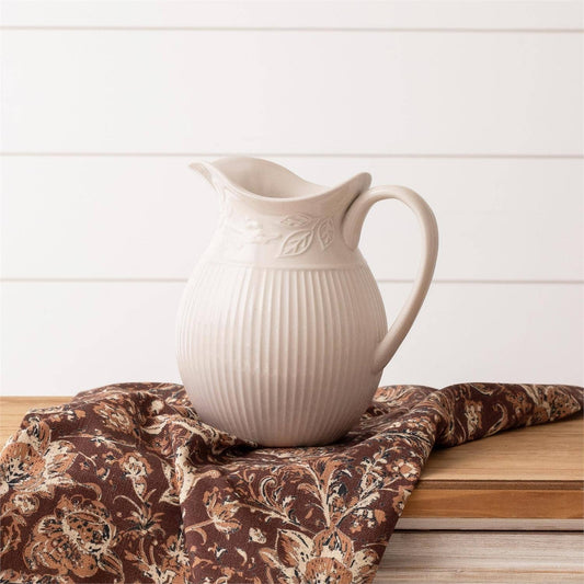 Pitcher - Ridged with Leaf Detail