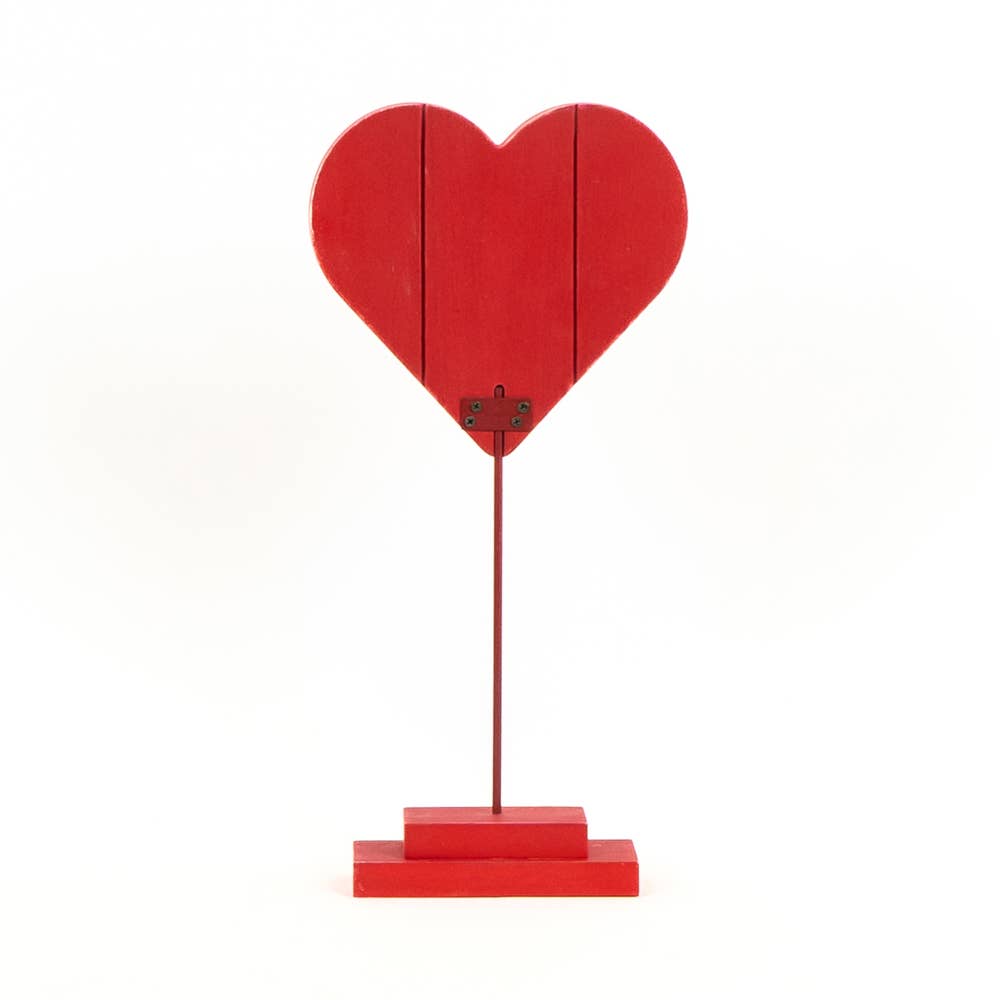 XOXO Wood Heart Cutout on stand 6.25x13.25x2