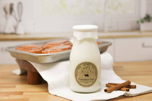 Milk Bottle Candle Cinnamon Bun