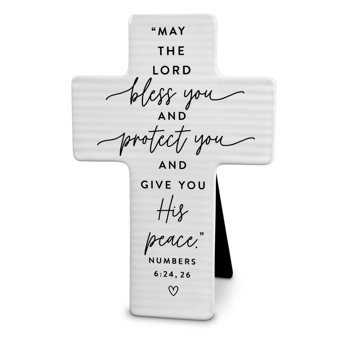 Hold Onto Hope Bless You White Tabletop Cross
