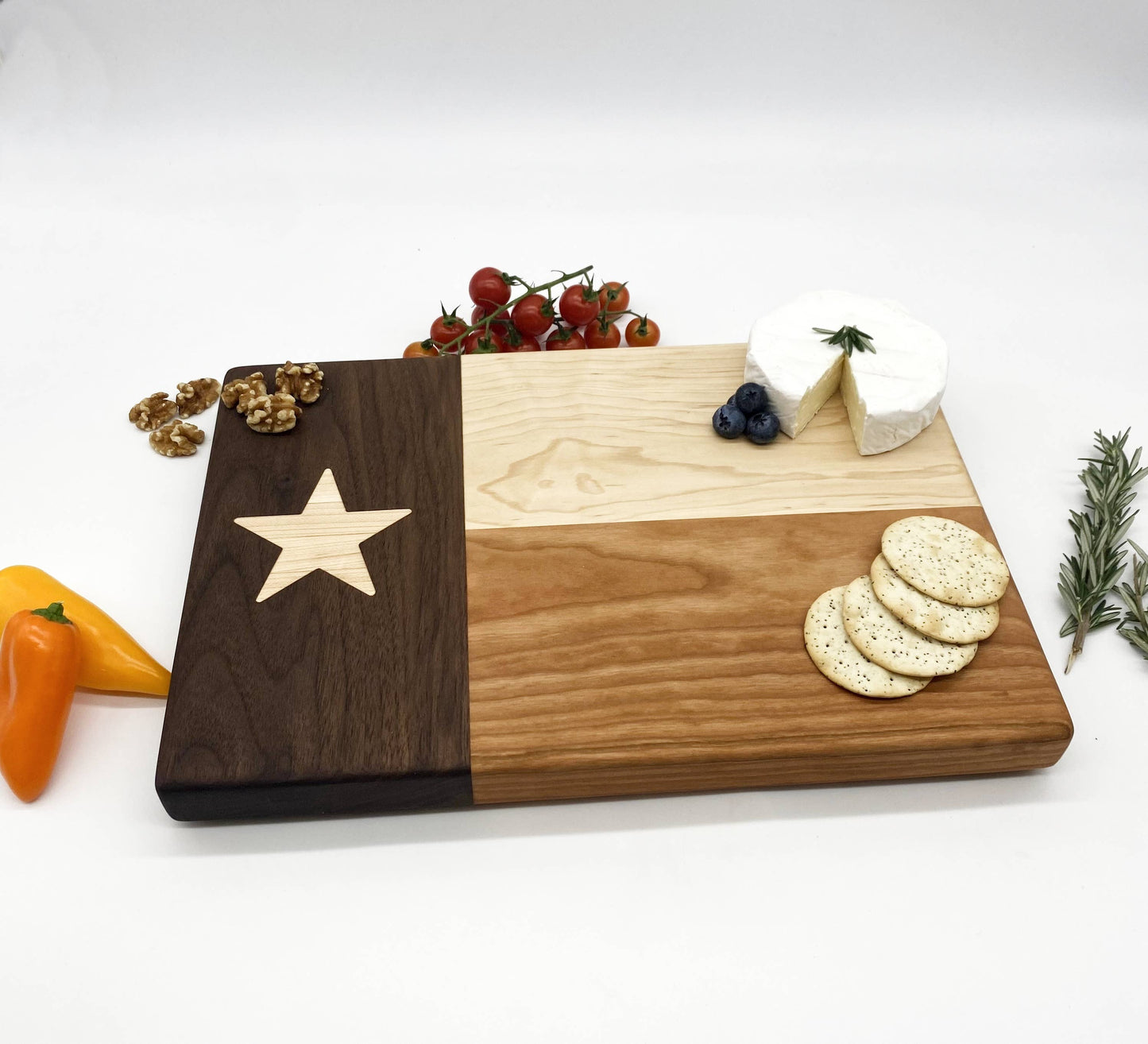 Texas Flag Cutting Board: BBQ (Large)