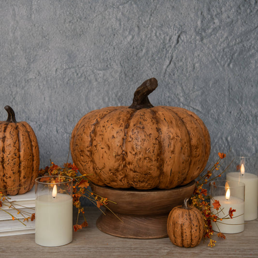 9" Terracotta Short Pumpkin