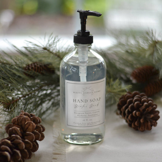 Winter Woods Hand Soap In Glass Jar | Made In USA