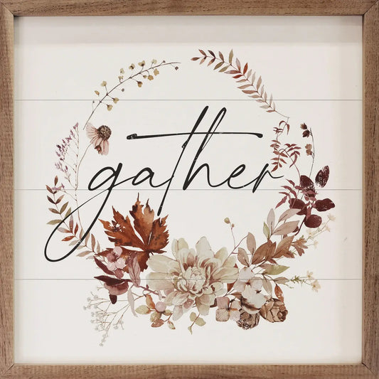 Autumn Gather Wreath: 8 x 8 x 1.5
